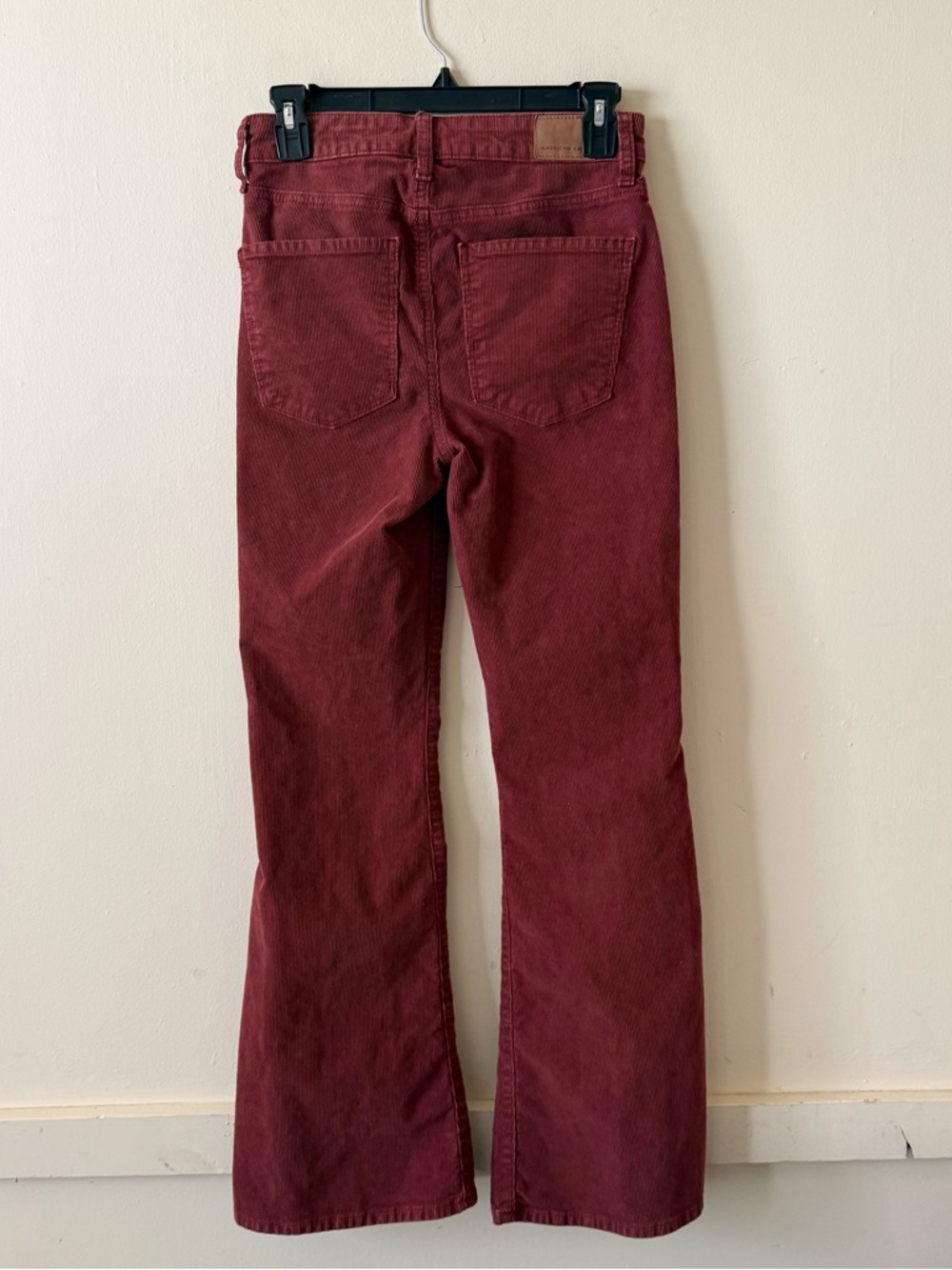 American Eagle Corduroy Pants Womens  Super High Rise Flare Retro Hippie SZ 2 - Picture 2 of 9